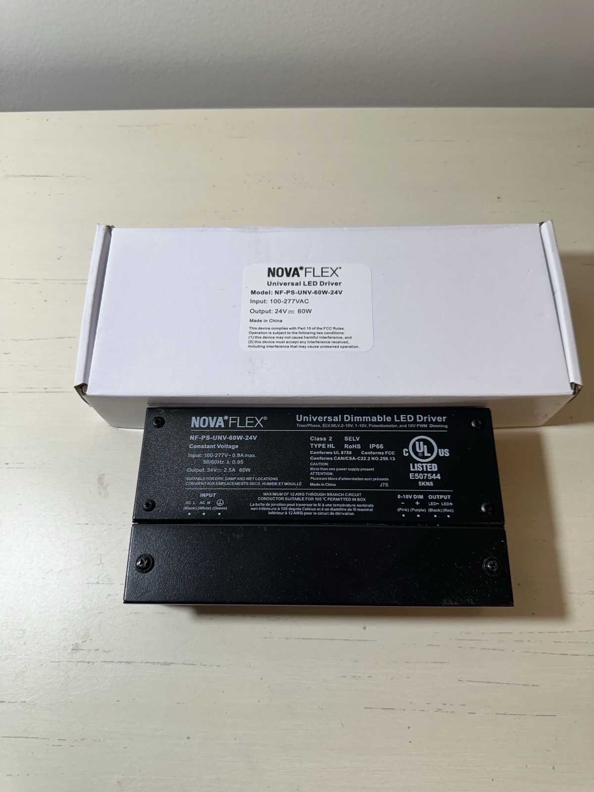 NovaFlex 60W Universal Dimmable LED Driver  NF-PS-UNV-60W-24V Class 2