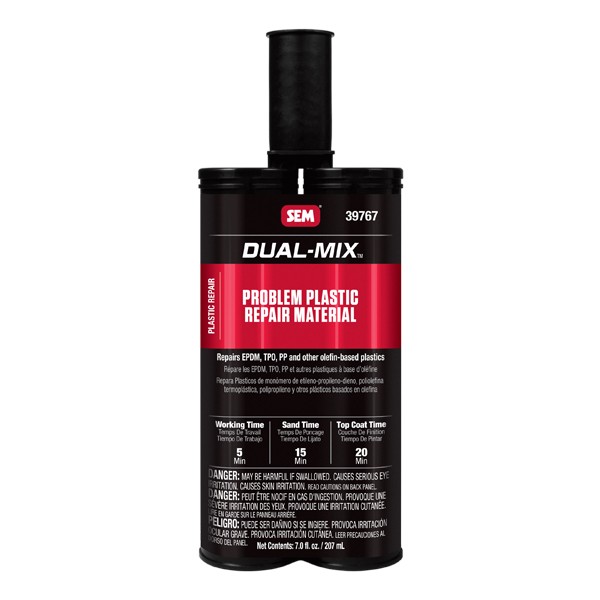 SEM 39767 Dual-Mix Problem Plastic Repair Material 7 oz Cartridge