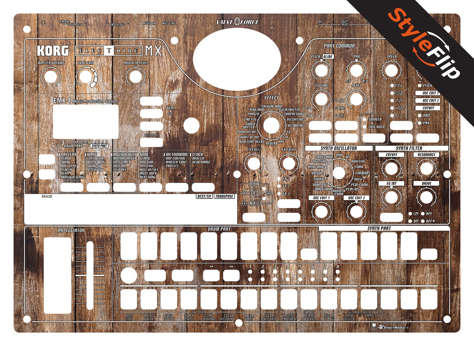 Korg Electribe MX Skin | Wood #1 | Protective Decal | StyleFlip Skins