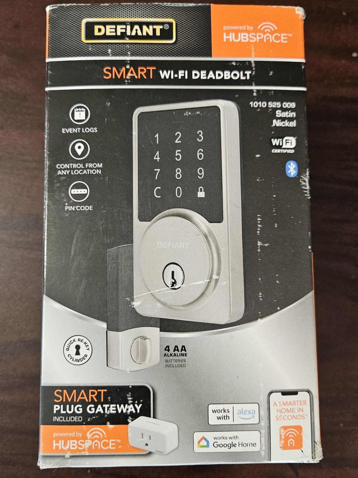 Defiant Smart WiFi Dead Bolt Powered By Hubspace New Open Box!! Save!!