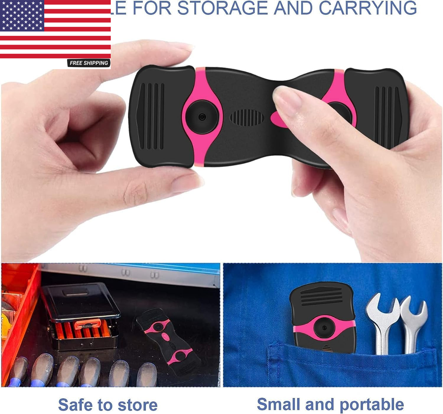 Razor Blade Scraper Tool Double-Edged Paint & Adhesive Remover with 10 Extra Bla