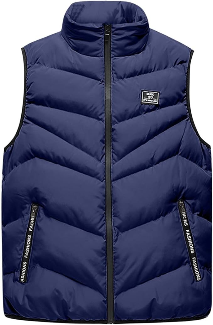 Men’s Winter Padded Vest Quilted Puffer Sleeveless Body Warmer New (US Seller)