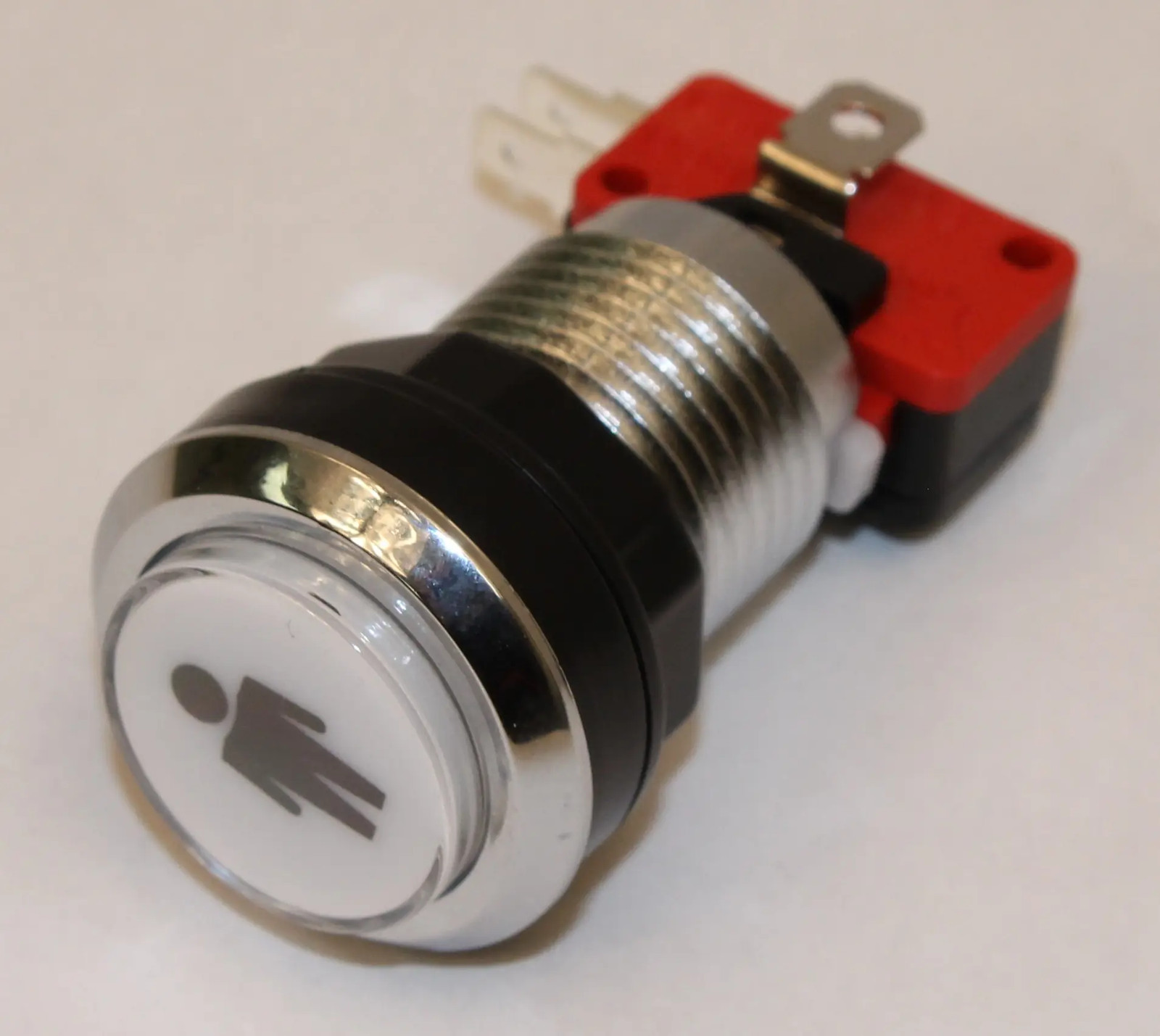 Chrome Arcade Game Player one button for MAME and Jamma + all arcade games