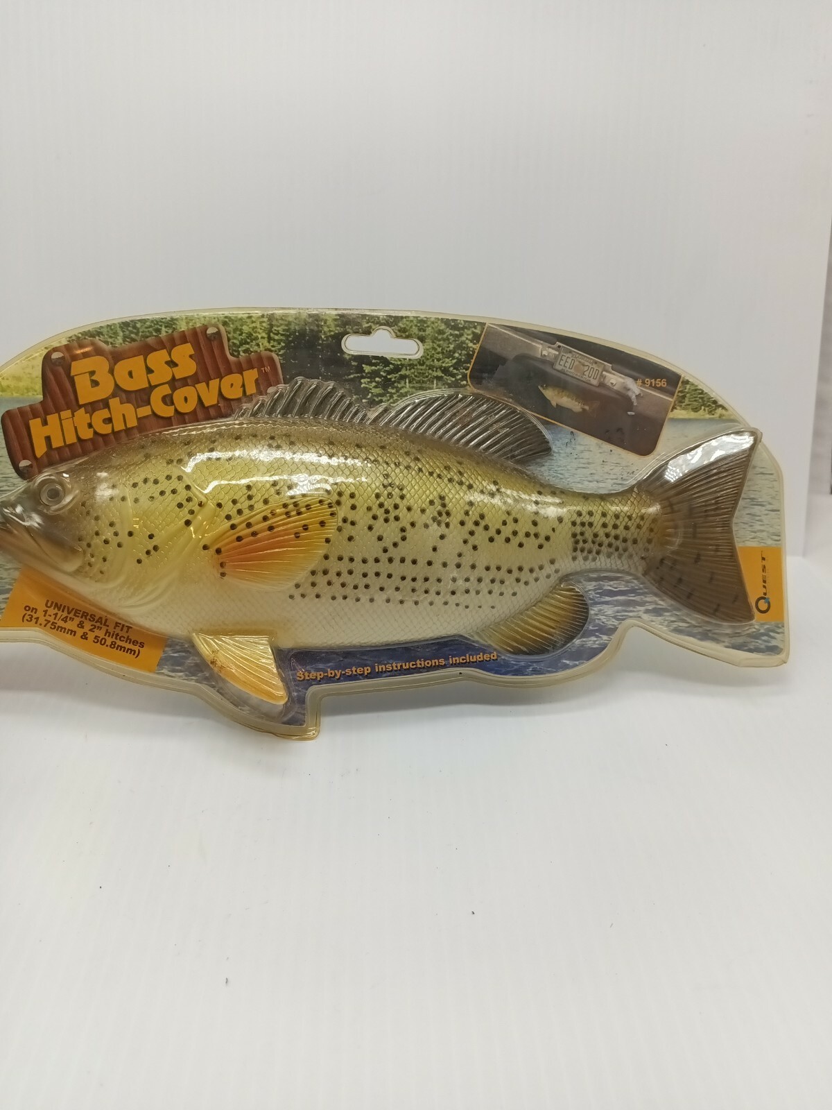 Bass Fish Hitch Cover  Quest, Universal Fit, Fun, Fish, Truck gear, man gift NEW