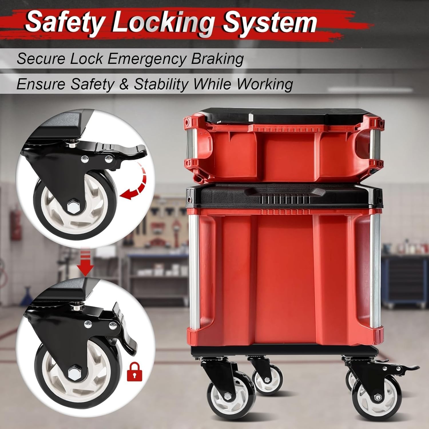 Heavy Duty Tool Box Dolly Compatible W/ Mil.Waukee Packout Toolboxes Thickened