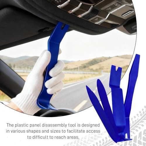 5PCS Auto Trim Removal Tool Kit, Plastic Pry Tool, No Scratch Plastic Blue