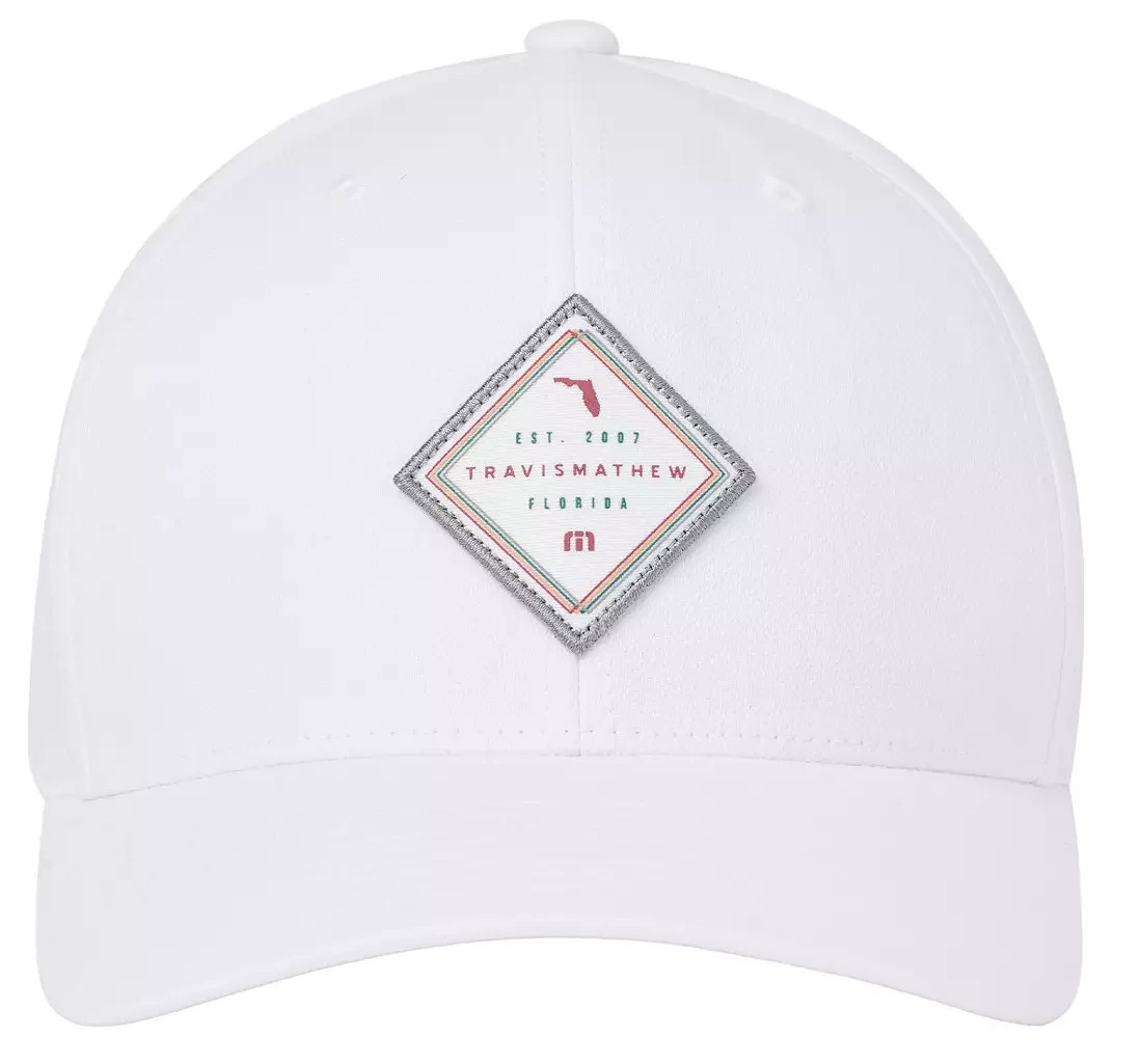 Travis Mathew Florida Hat Loan Shark Snapback OS Adjustable White FlexFit NEW