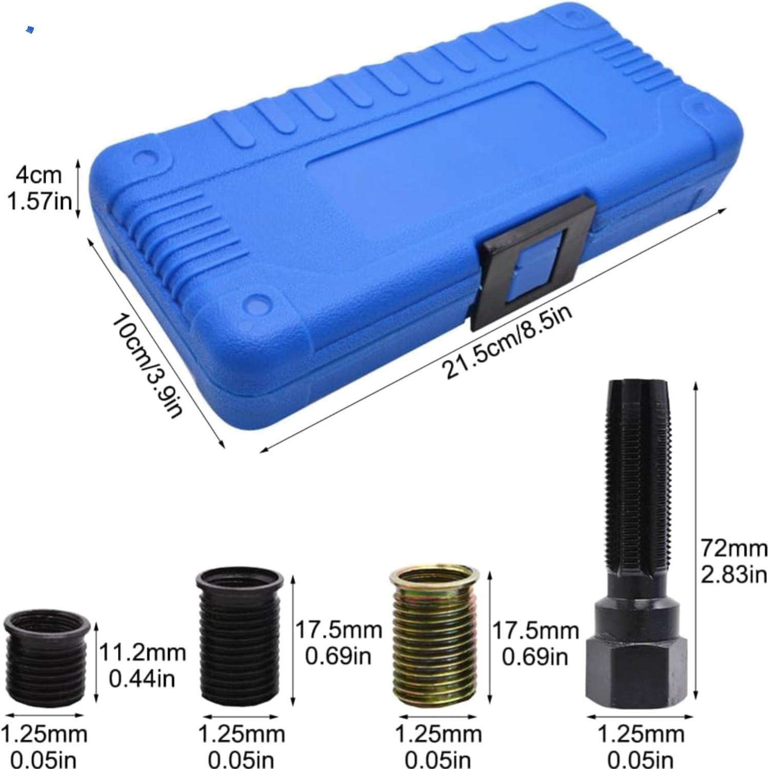 Spark Plug Repair Kit 16Pcs Carbon Steel Spark Plug Tap Thread Repair Tools M...