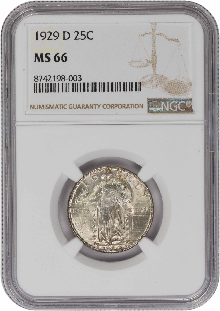 1929-D Standing Liberty Silver Quarter MS66 NGC