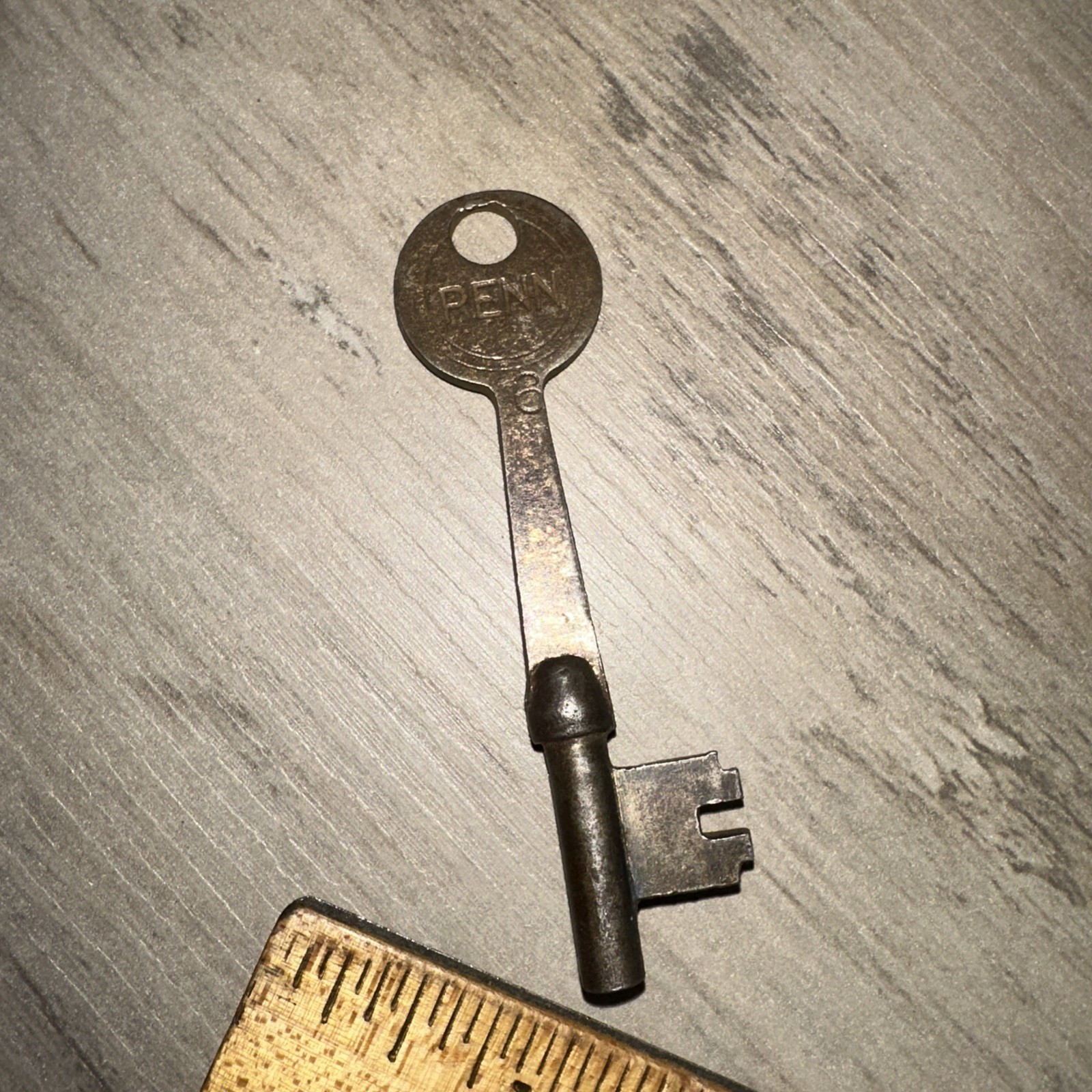 Antique PENN Skeleton Key #6 Solid Barrel. Legit Antique Key!