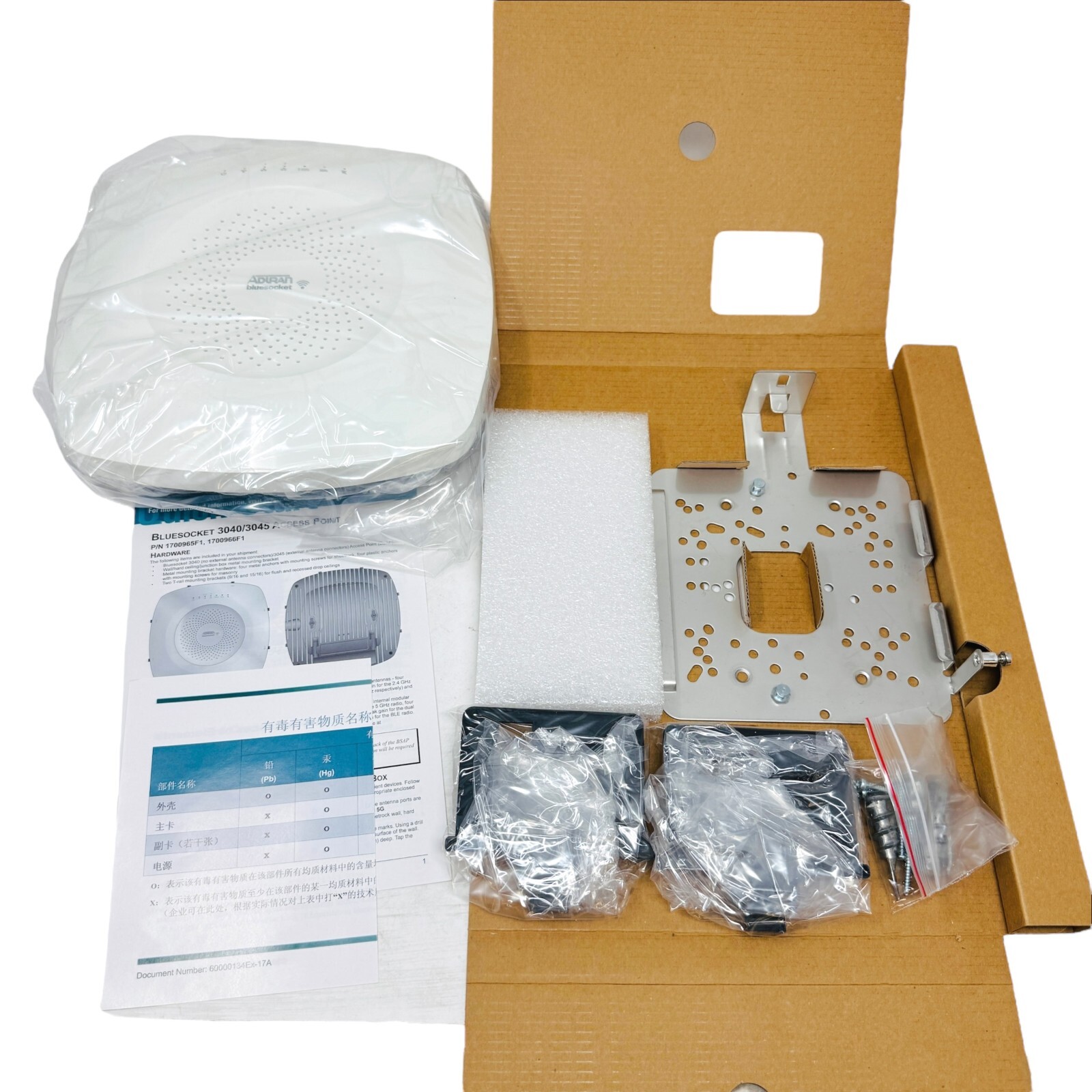 Adtran Bluesocket BSAP-3040 Wireless Access Point 802.11 abgn/ac 1700965F1, New