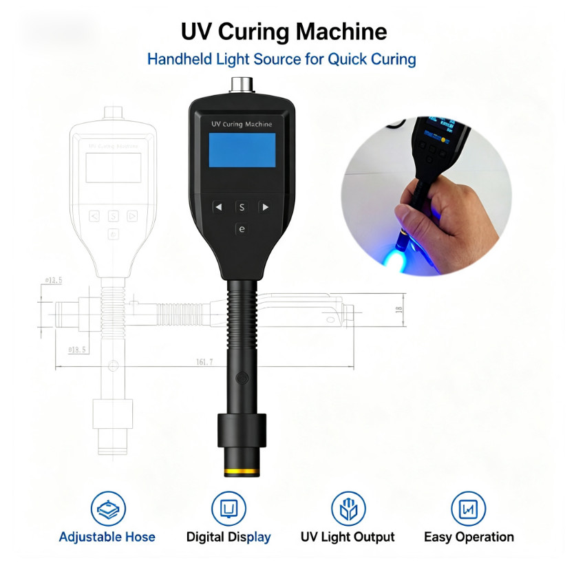 Handheld UV LED Spot Light Source UV Curing Tool Light Wavelength 365nm or 395nm