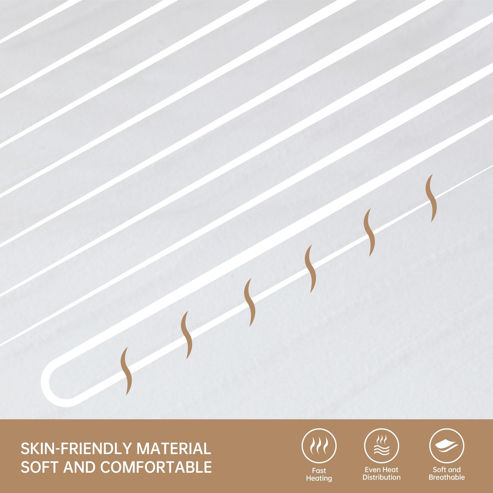 Bwarm Electric Heated Mattress Pad Twin XL Size, 39" x 80", XL, White