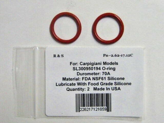 2 Compatible SL300950194 Carpigiani Tap O-rings / R&S 2.62-17.12C / Many Models