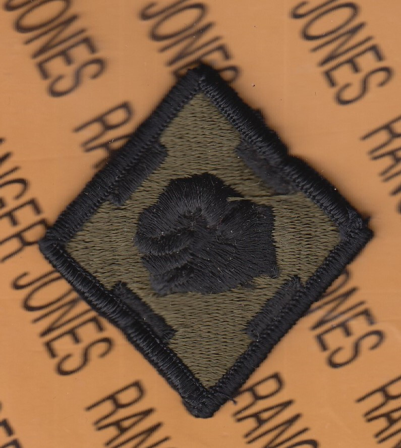 US Army 411th Engineer Brigade Type I obsolete 2.5" OD Green Black BDU patch m/e