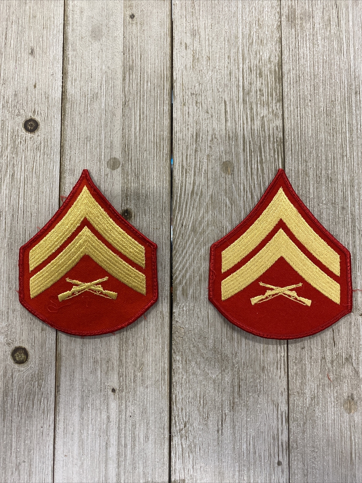 USMC Corporal CPL Rank Patch x 2