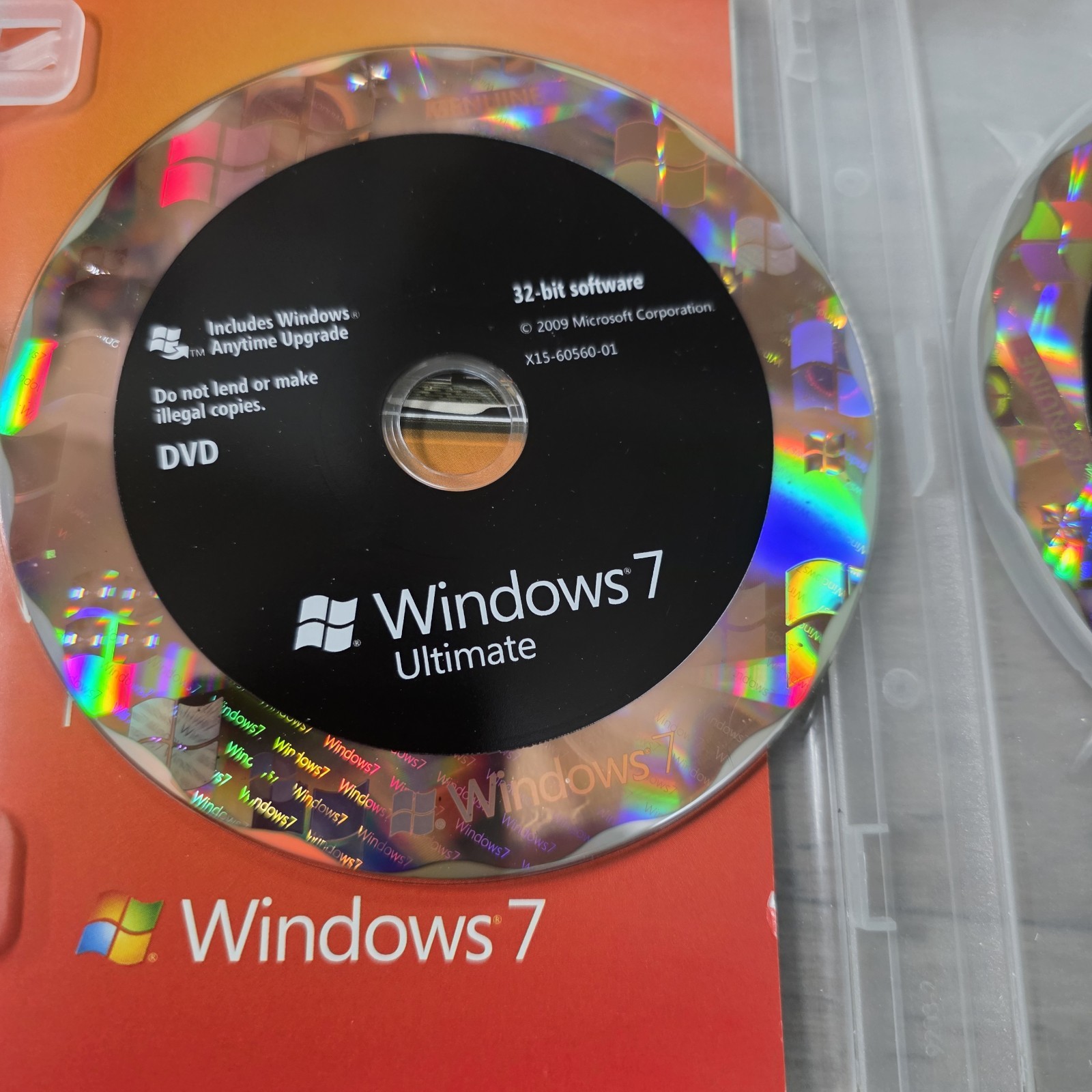 Microsoft Windows 7 Ultimate 32 & 64 Bit DVDs Genuine MS WIN Full Retail Box Key