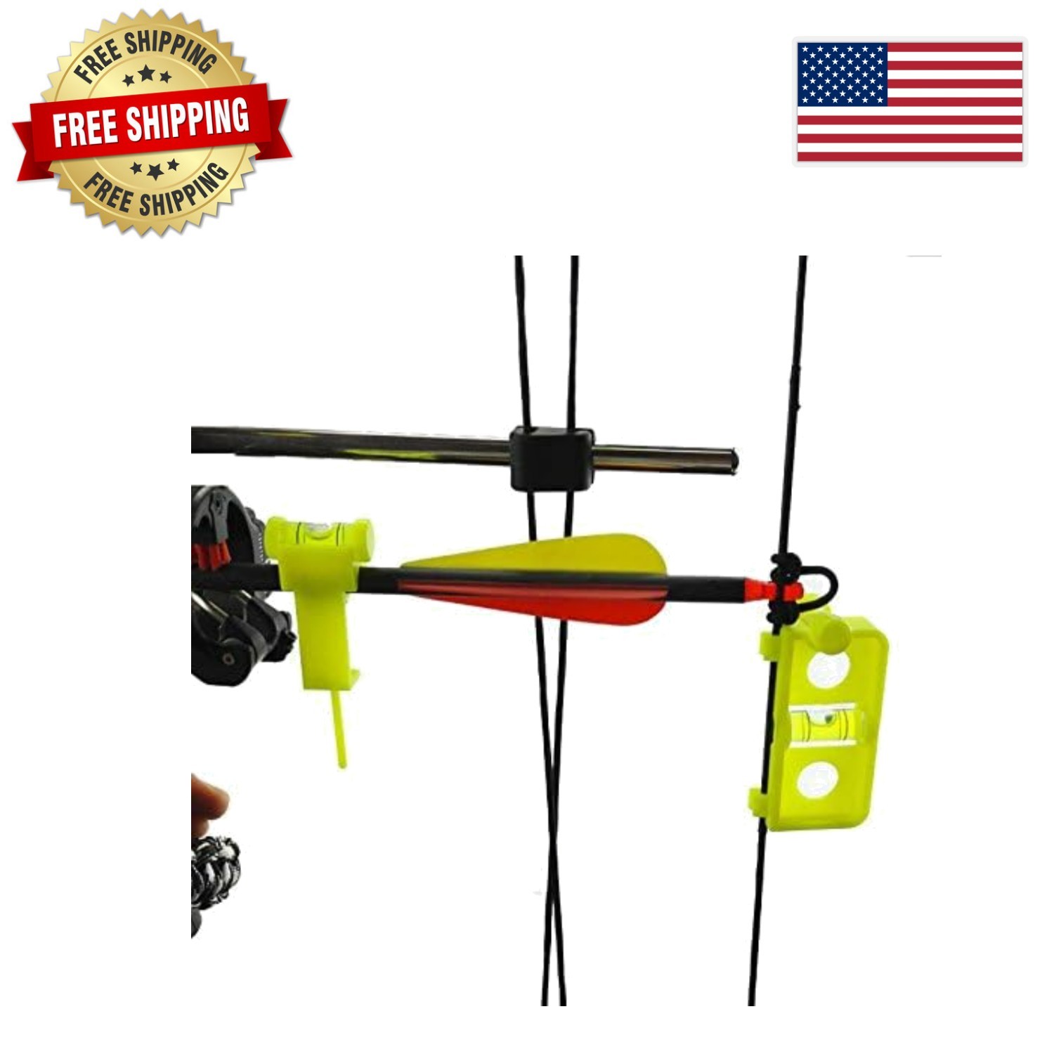 Compact Yellow String Level for Archery: Ideal for Tuning and Mounting