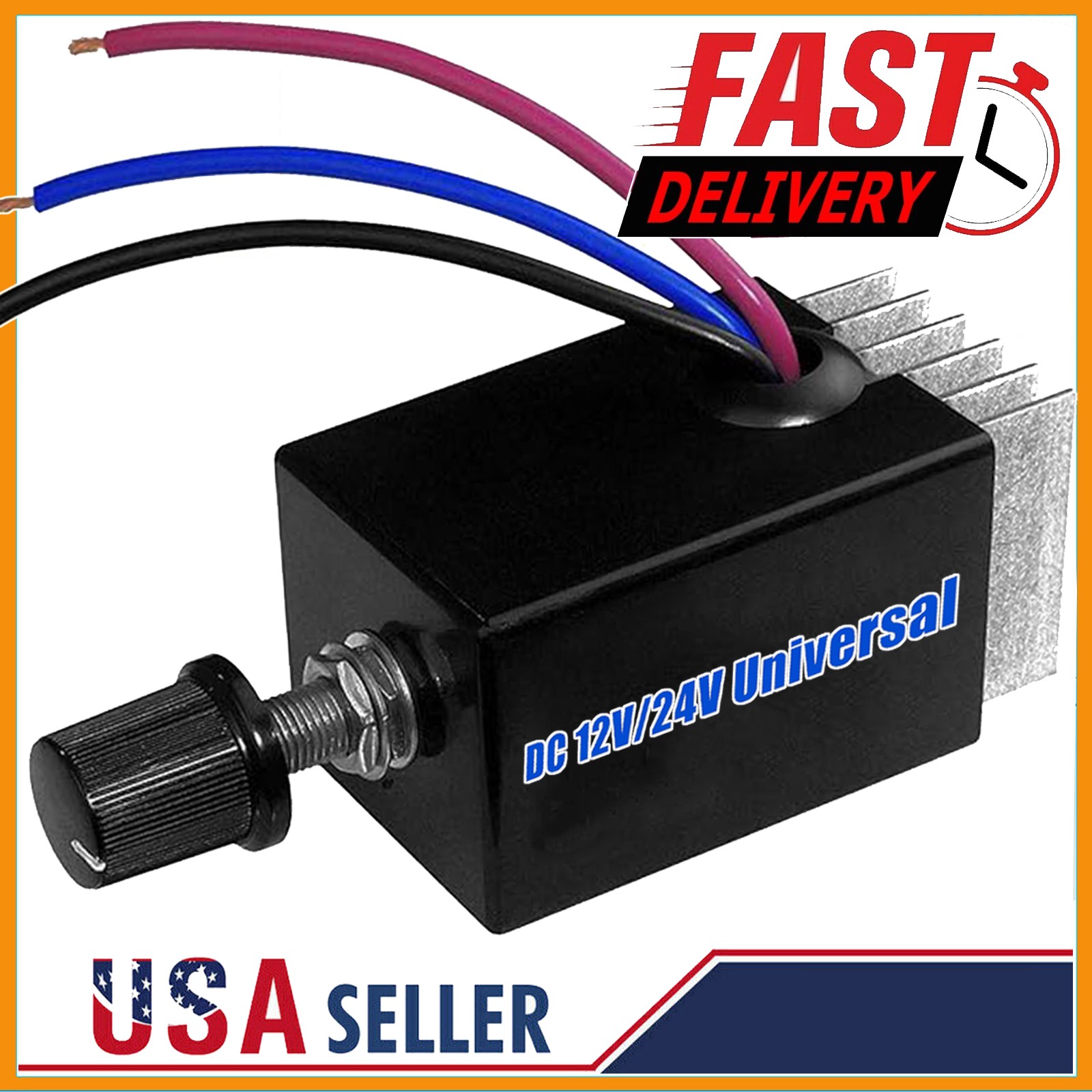 DC 12V 24V Motor Speed Controller Switch Fan Heater Control Defroster Car/Truck