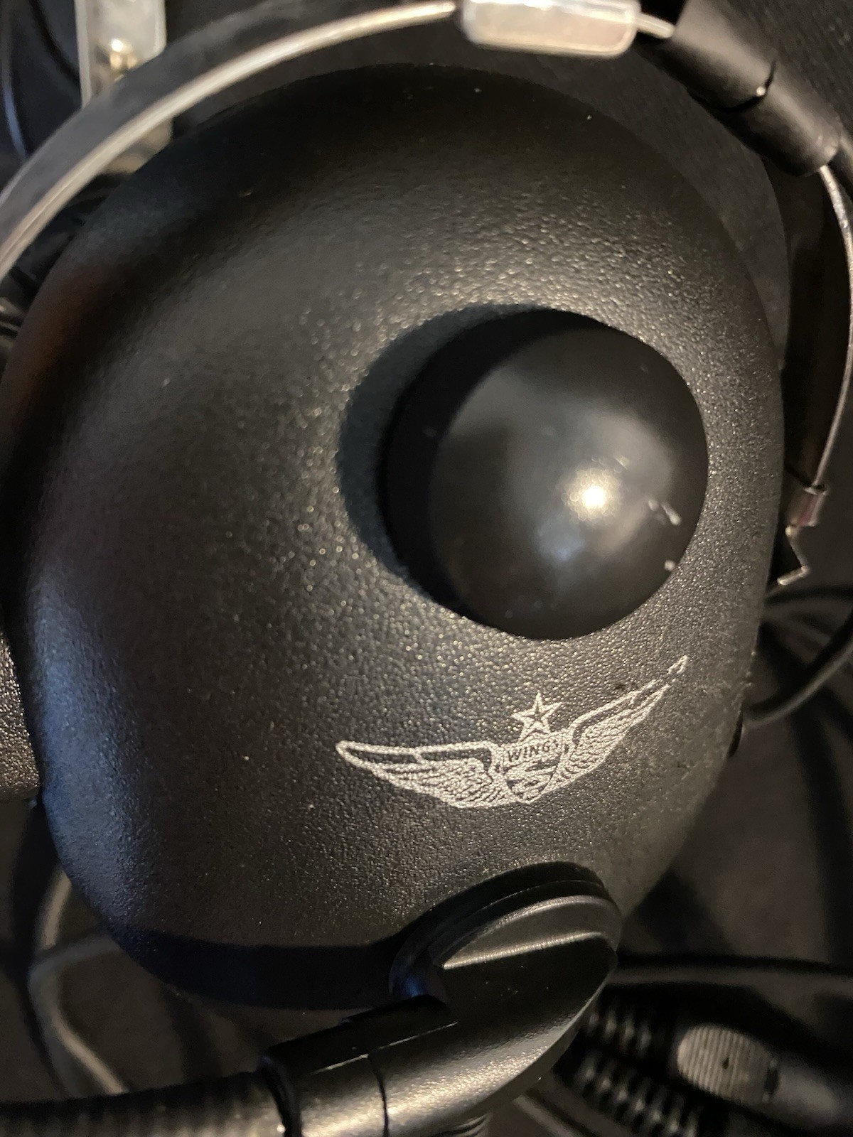 Vintage MG Pilot Headphones Aviation Headset with Microphone and Case Untested