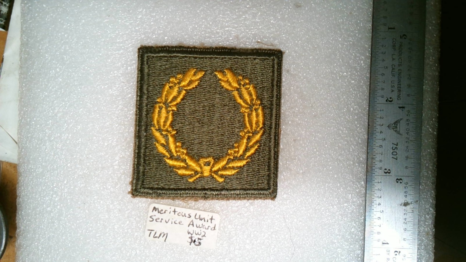 GENUINE VINTAGE MILITARY PATCH WW2 ERA US ARMY MERITORIOUS SERVICE UNIT AWARD
