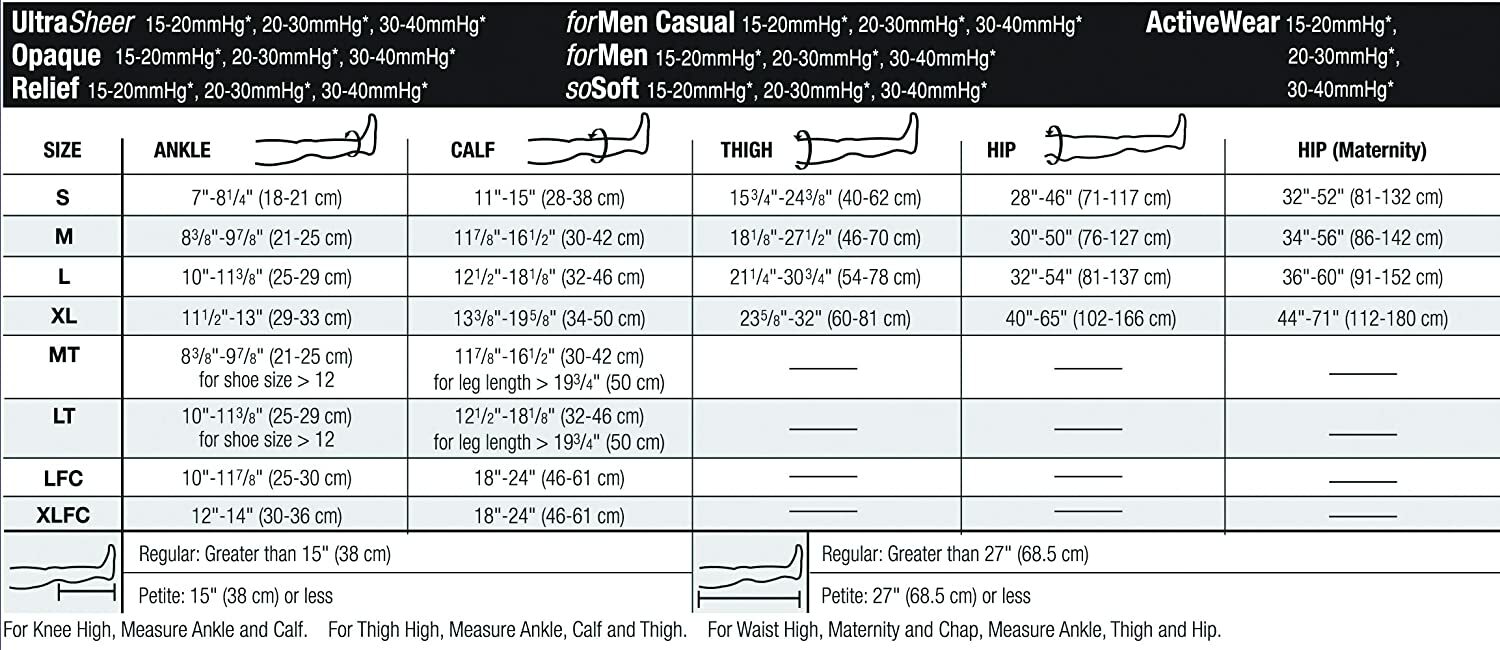 JOBST SoSoft Brocade Pattern Knee High Socks 20-30mmHg (Black) Medium