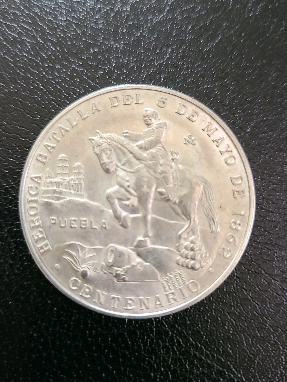 1962 Unc Batalla de Puebla 5 De Mayo Centenario Plata