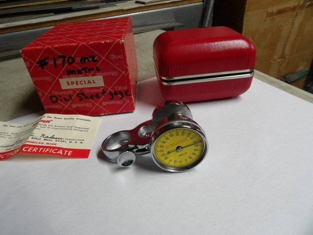 STARRETT #170MZ Dial Sheet Gage Metric  Jeweled, Case/Box   NOS
