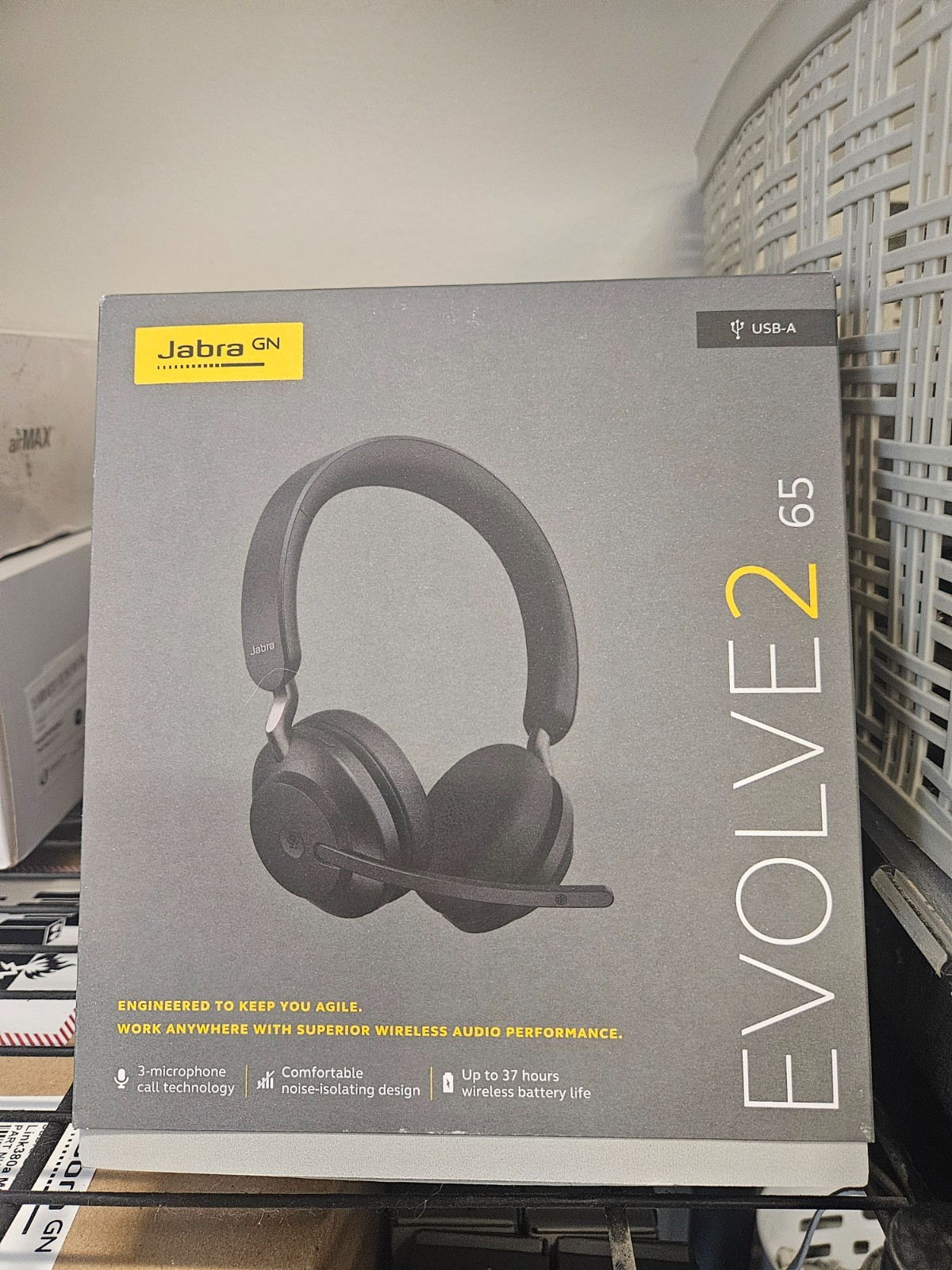 Jabra Evolve2 65 Stereo Wireless Headset (MS Teams, USB-A) - Black