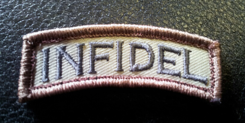 INFIDEL TAB ACU TACTICAL MORALE  TAB ROCKER hook PATCH