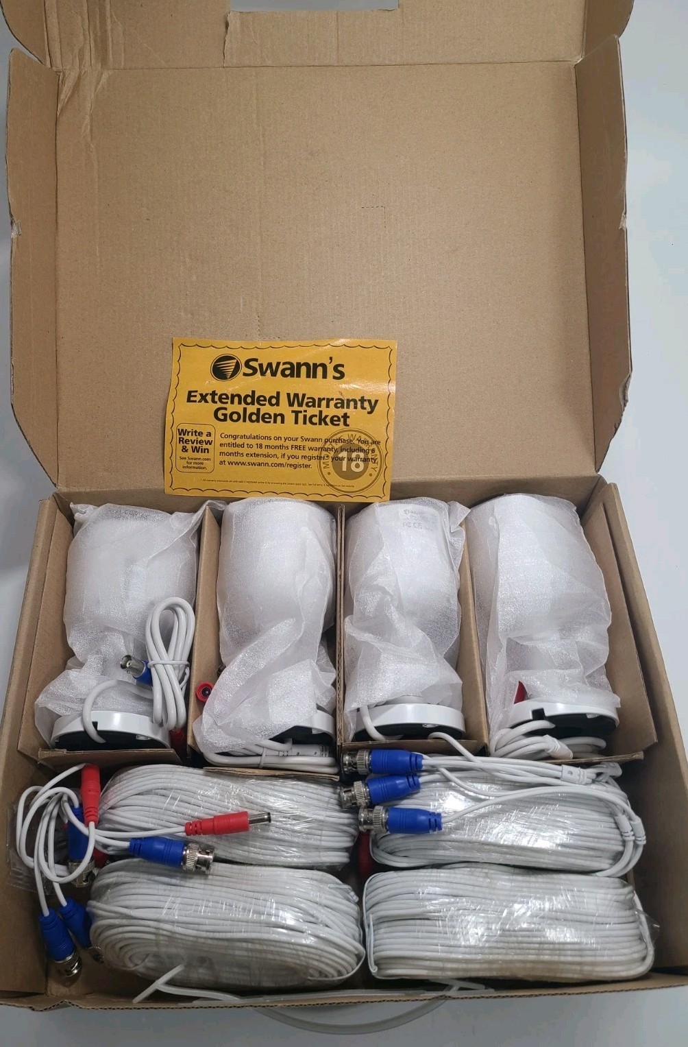 Swann PRO-1080MSB, Thermal Sensor Outdoor Wide Angle Security Cameras X4