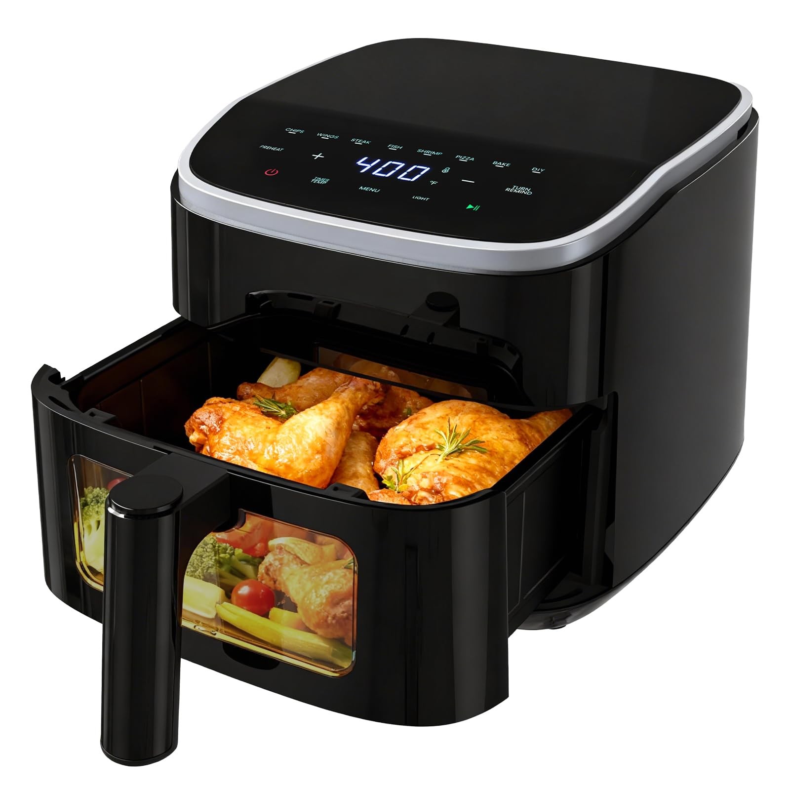 Air Fryer 4QT Small AirFryer with Easy View Window and Interior Light, Digital