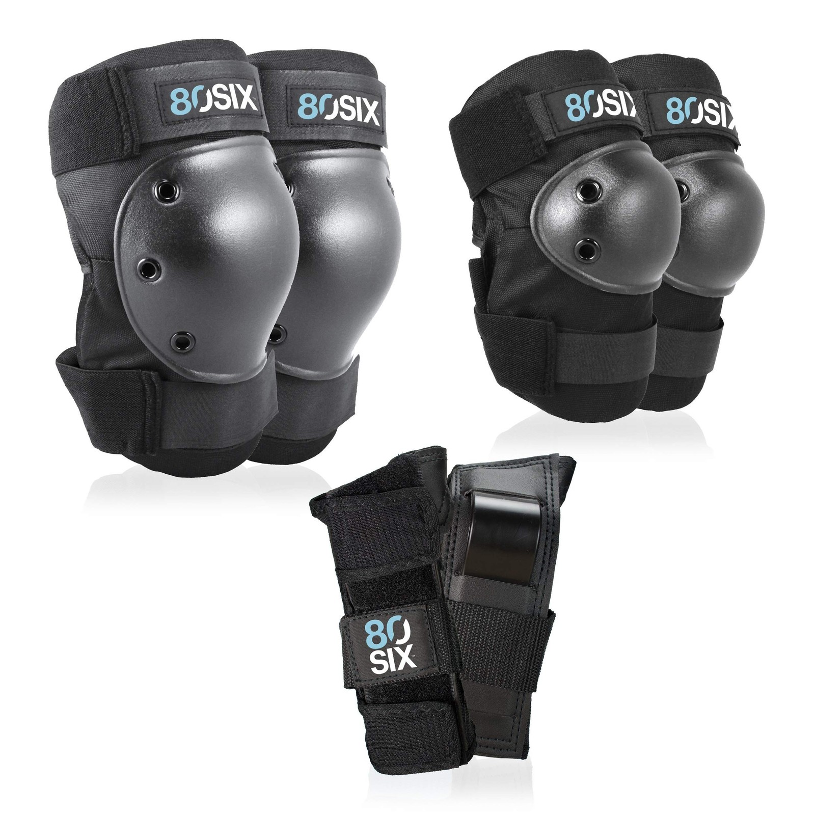 80SIX Multi-Sport Pad Set– Protective Gear for Skateboarding, Biking, Roll