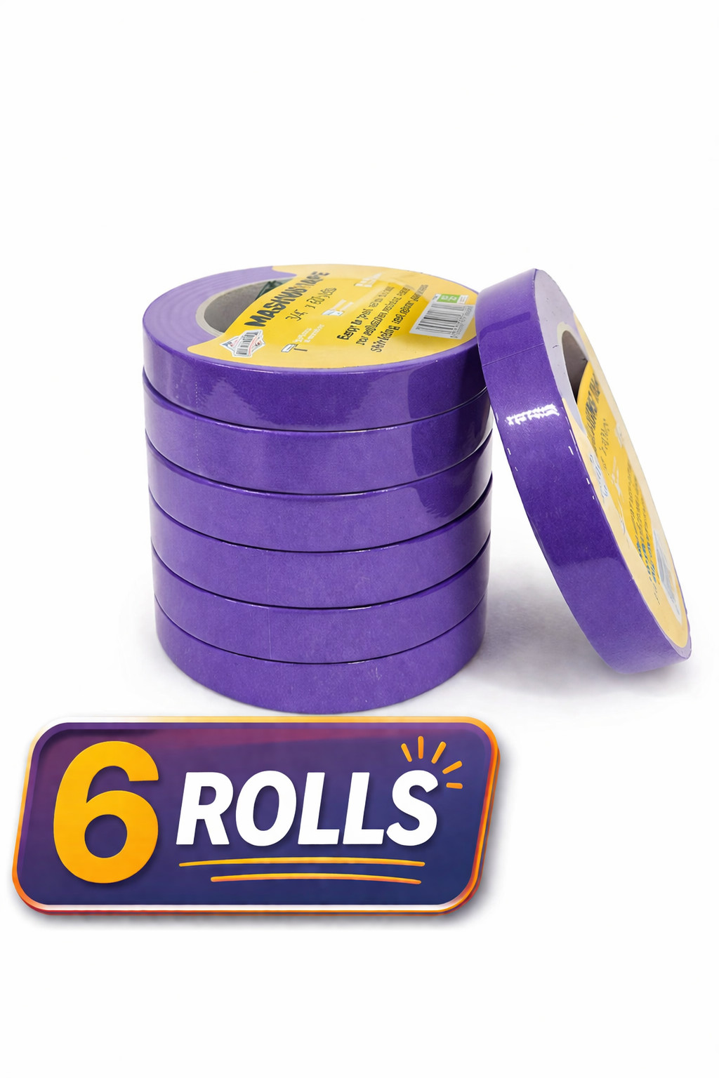 3/4" Purple Automotive Masking Tape 6 Rolls Painters Tape 60 Yards Body Shop