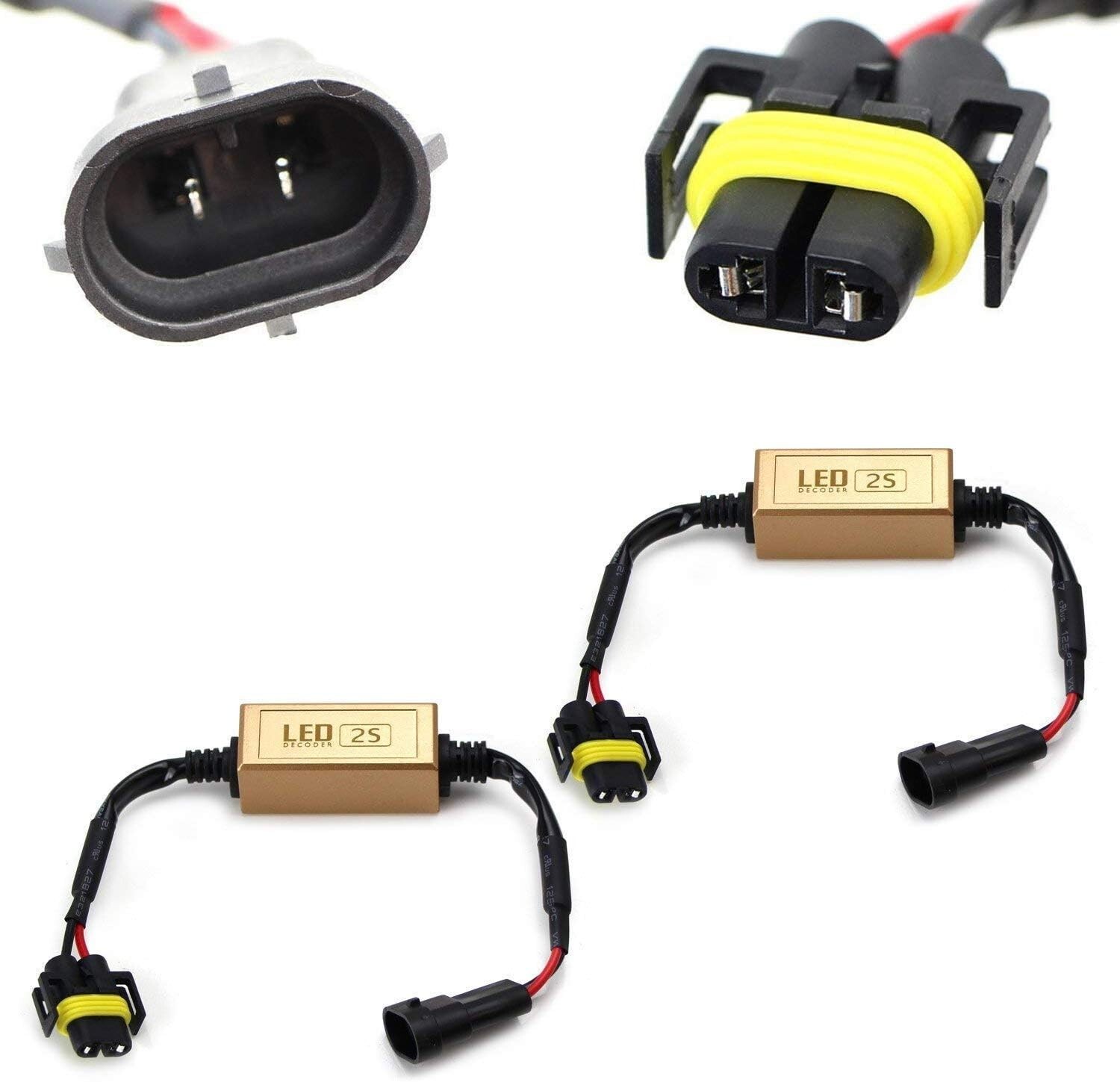H11 H8 LED Headlight Canbus Error Free Anti Flicker Resistor Canceller Decoders