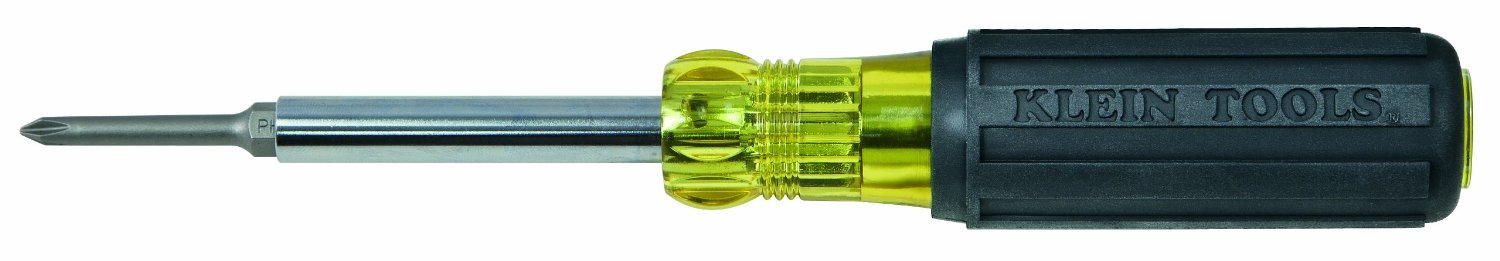 Klein 32559 Extended-Reach Multi Bit Screwdriver/Nut Driver with Cushion Grip