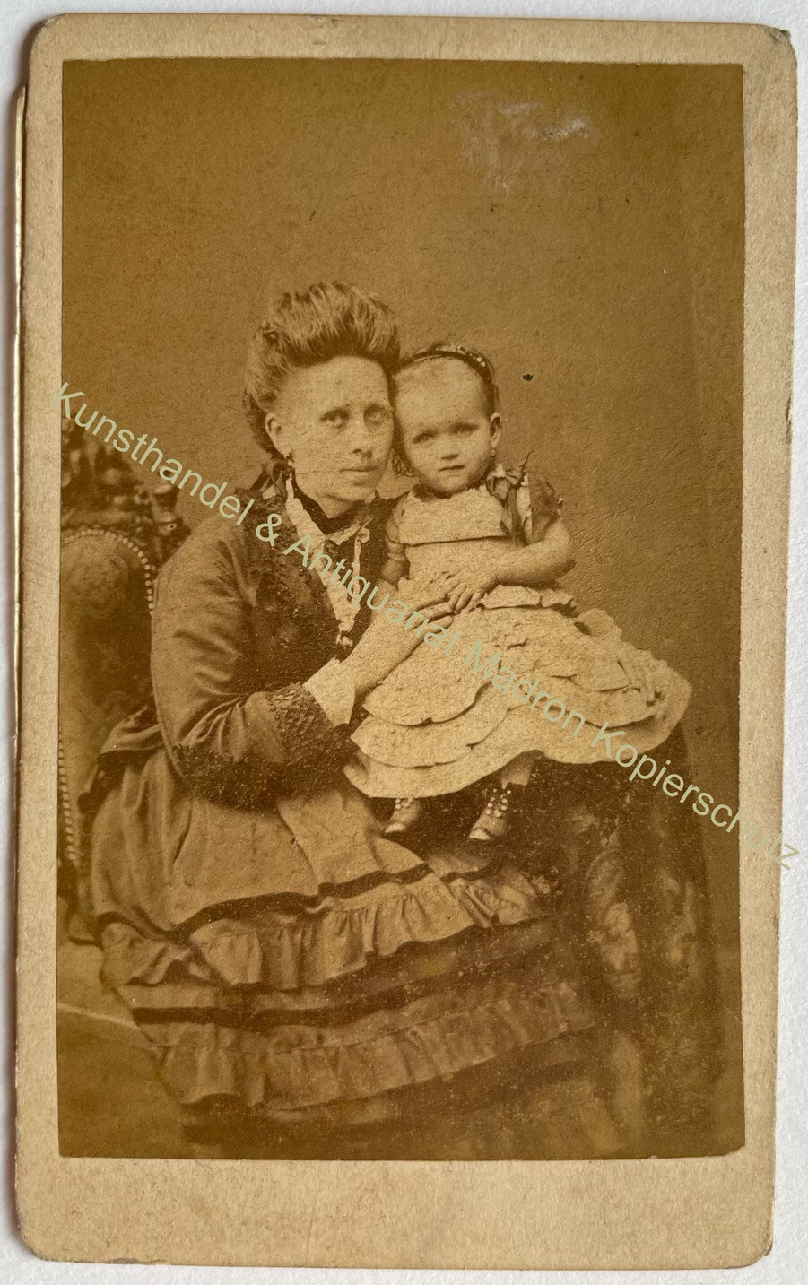 orig. CDV photo photograph around 1865 mother child Hanover Emmerberg