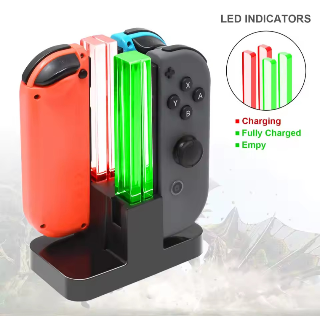 Switch Controller Charger Nintendo Joy-Con Charging Dock LED Indicator