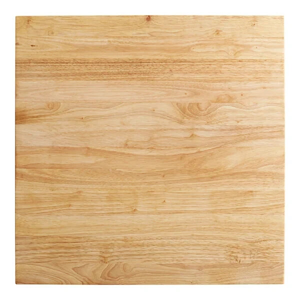 24"W x 24"L Solid Wood Cutting Board with Squared Edges in Natural Wood Finish