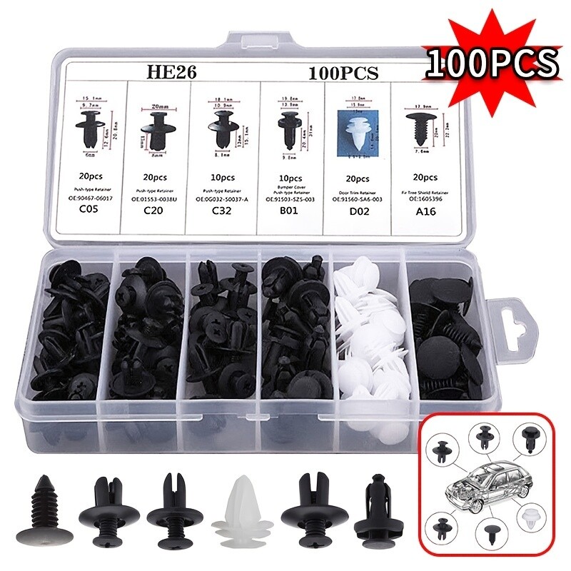For RAM Dodge Fixing Fastener Kit Bumper Fender Liner Push Retainer Clips 100X
