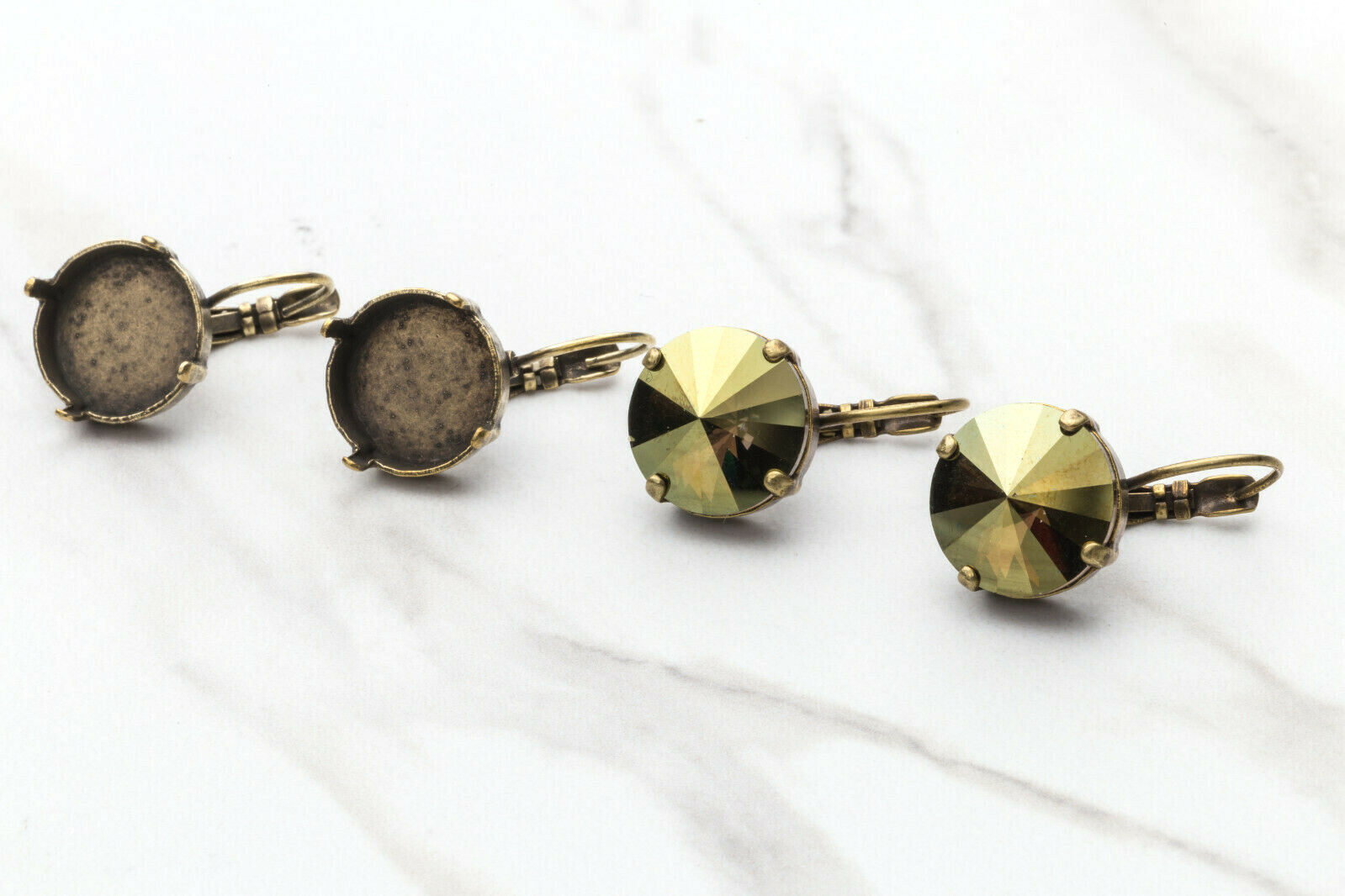 14mm Round | Classic Drop DIY Earring Bases | (EE 17)