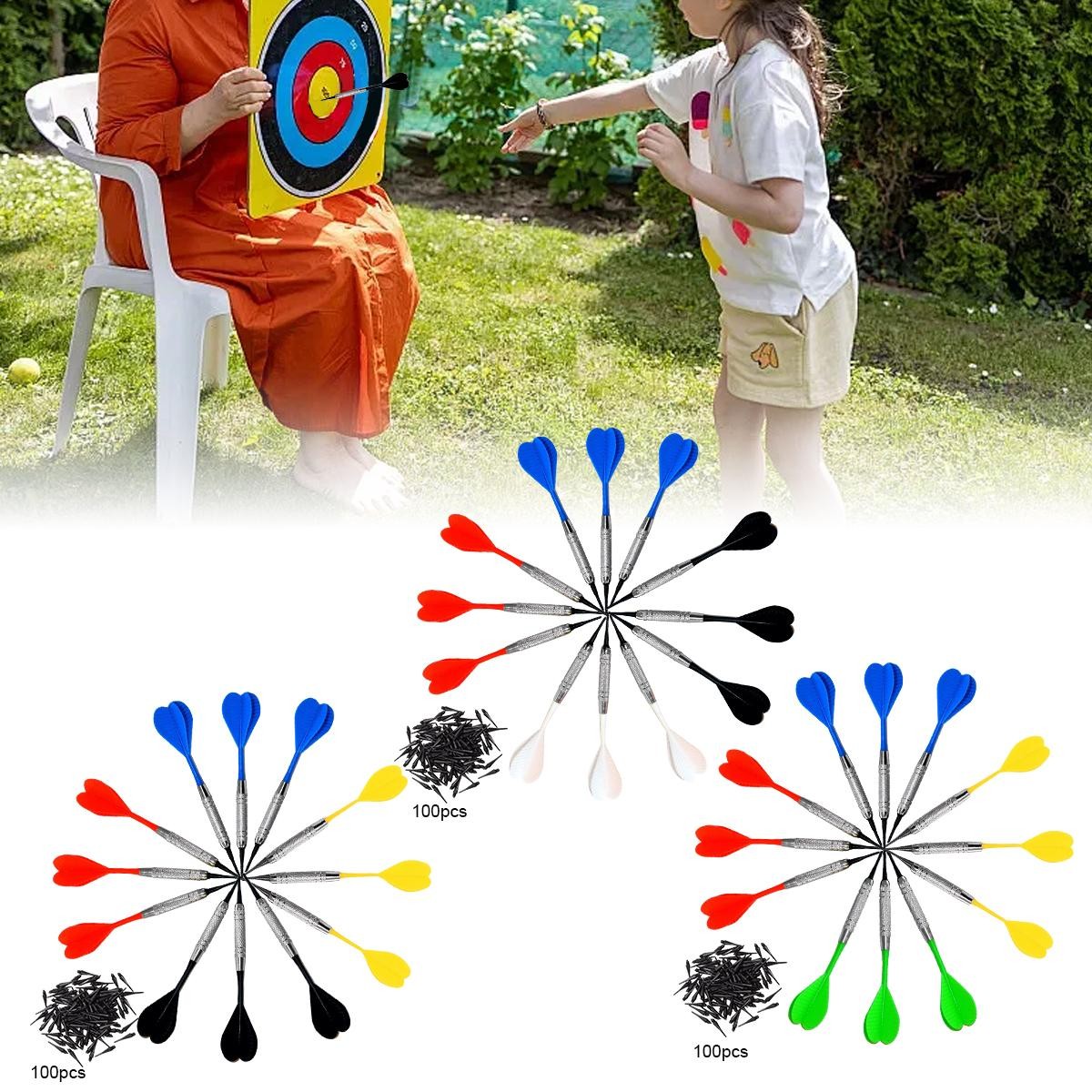 12pcs 14g Iron Soft Tip Darts Set for Leisure and Casual Throwing