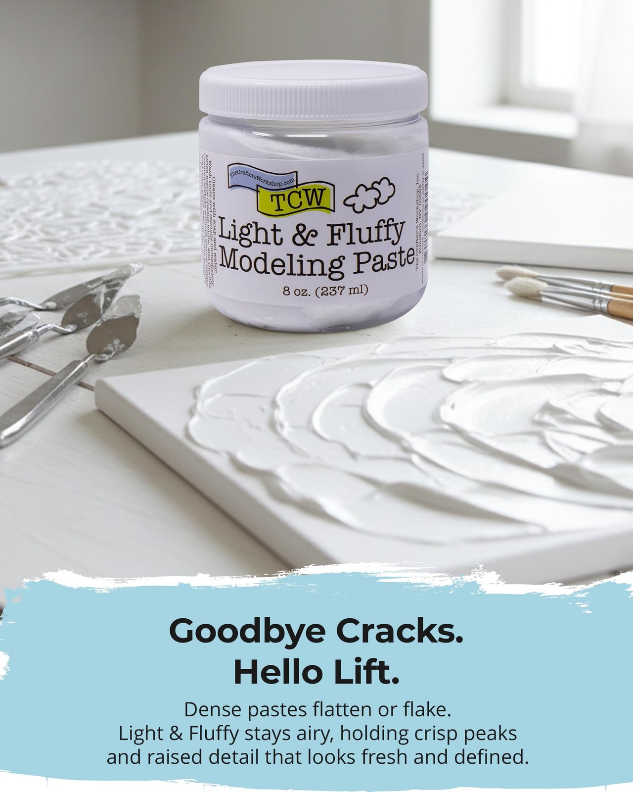 Modeling Paste for Textured Art - Dimensional Paste for Stenciling, Acrylic P...