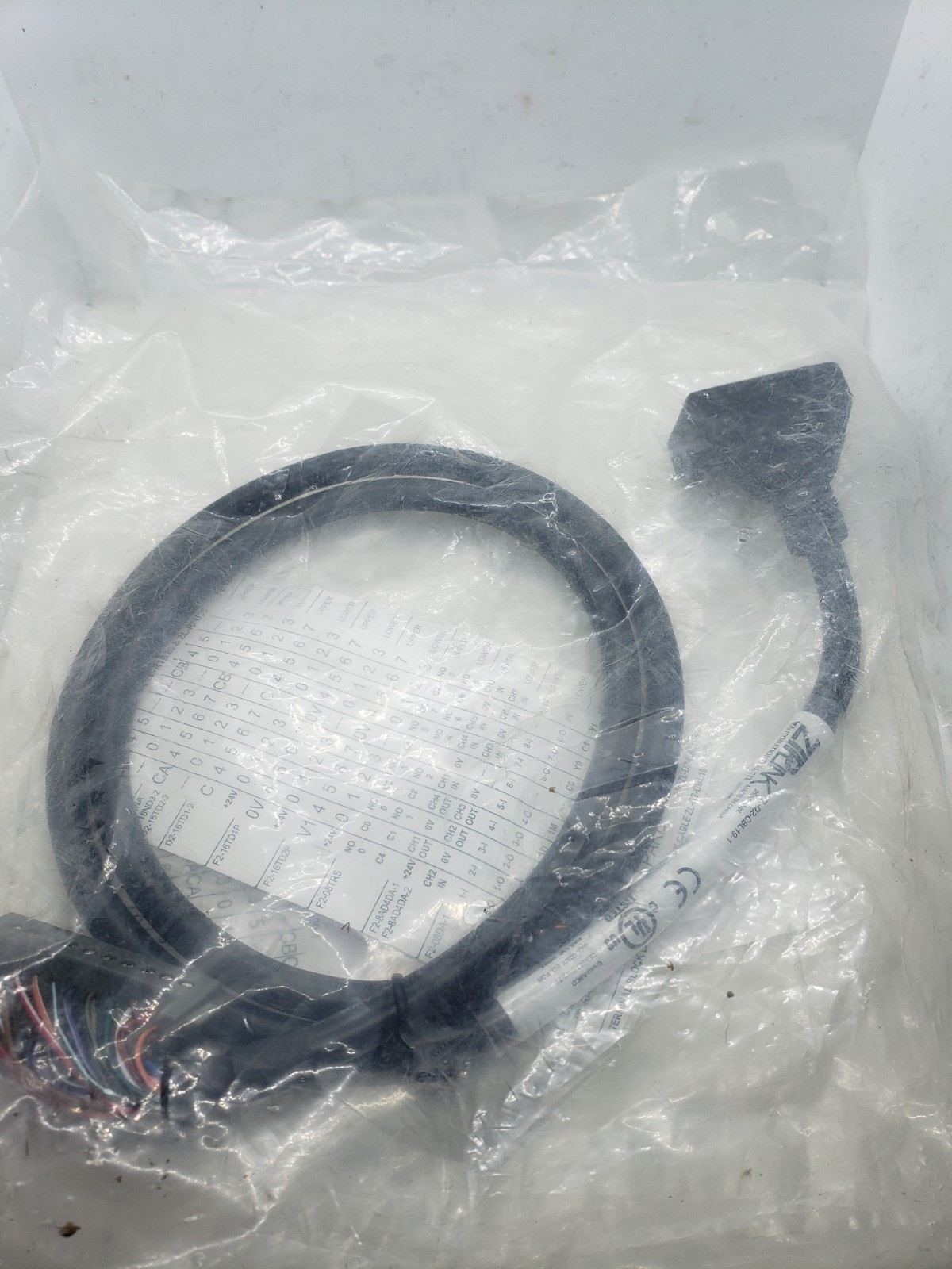 ZIP LINK ZL-D2-CBL19-1P PLC I/O CABLE 1 METER LONG, NIB