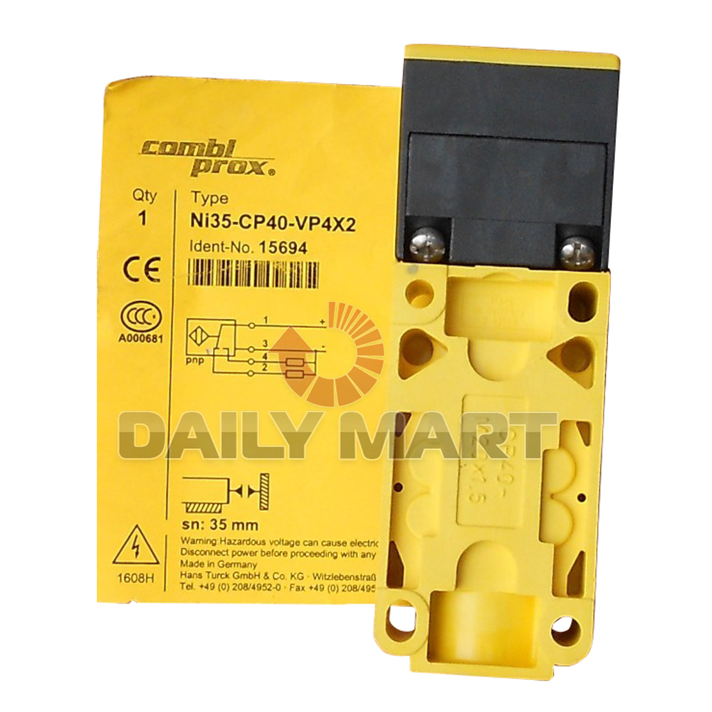 TURCK NI35-CP40-VP4X2 Nonembeddable Rectangular Inductive Proximity Sensor IP67