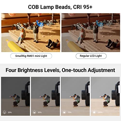 RM01 Mini LED Video Light Waterproof Portable Lighting Kit with 8 Color 1 Pack