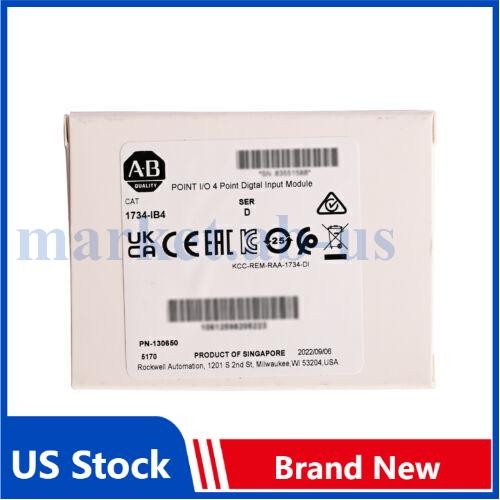 NEW Allen Bradley 1734-IB4 Point I/O 4 Point Digital Input Module US Free Tax