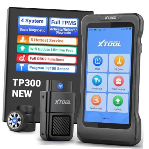 TP300 TPMS Programming Tool, Engine ABS SRS Transmission OBD2 Scanner with