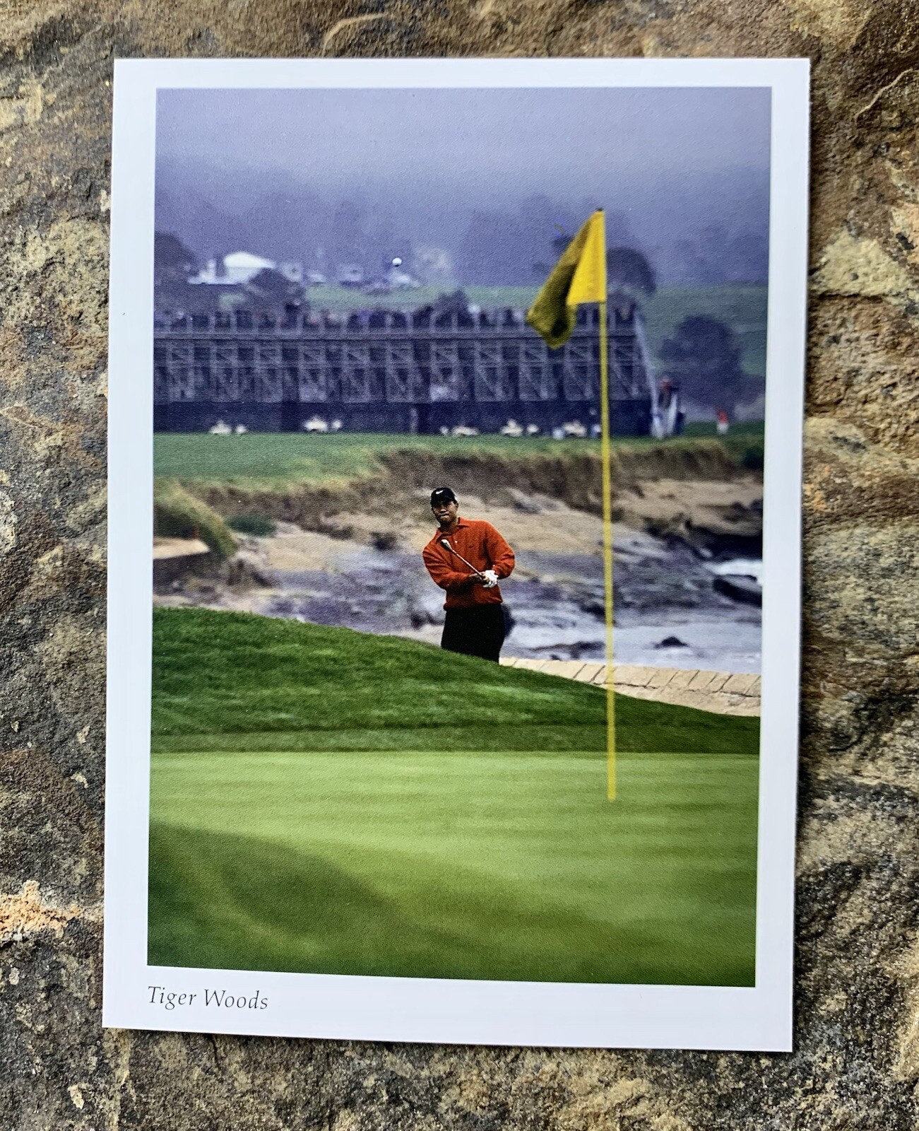 Tiger Woods @ Pebble Beach National Pro Am Pic. Magazine Paper. Approx: 5x3”.