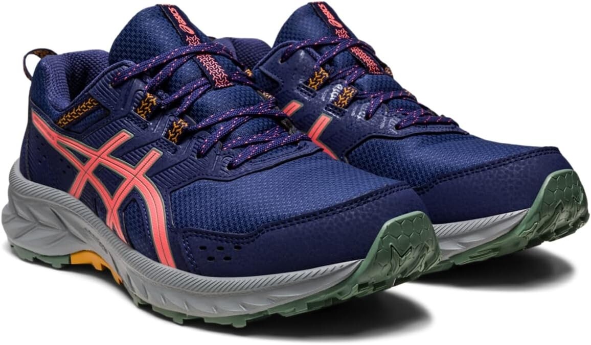 Asics Womens Gel Venture 9 1012B313 Indigo Blue/Papaya Running Sneakers Size 8
